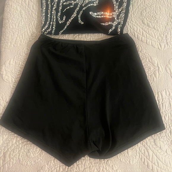 BLACK RHINESTONE SHEER MESH SLEEVELESS ROMPER Hot Miami Styles - Picture 5 of 9